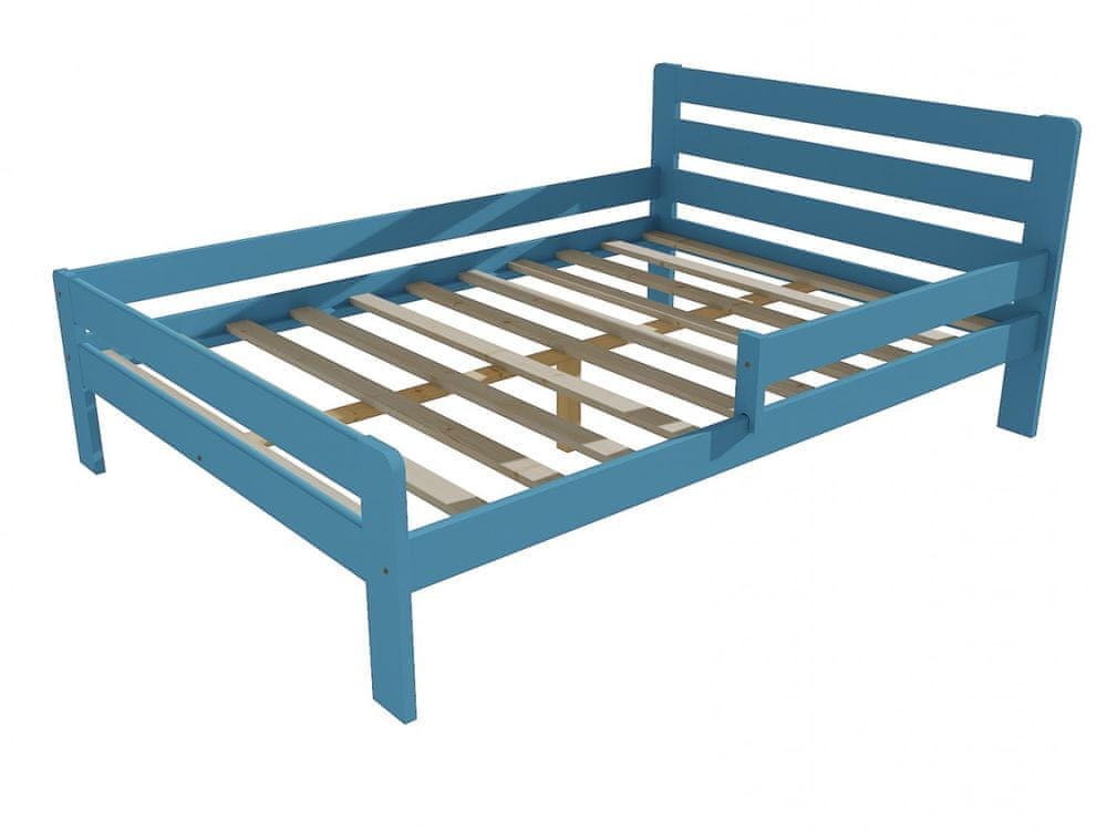 eoshop Detská posteľ so zábranou VMK001C KIDS (Rozmer: 120 x 200 cm, Farba dreva: farba modrá)